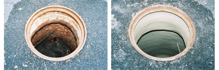 budget sewer manhole rehabilitation before and after