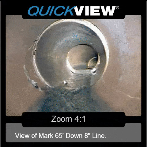 Sewer camera being inserted into a pipe line Sewer camera being inserted into a pipe line